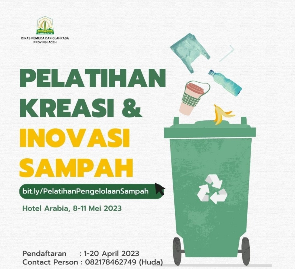 Dispora Aceh Bakal Gelar Pelatihan Kreasi Dan Inovasi Sampah