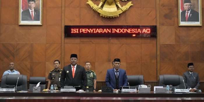 Pj Gubernur Safrizal Hadiri Rapat Paripurna Perdana DPRA Tahun 2024